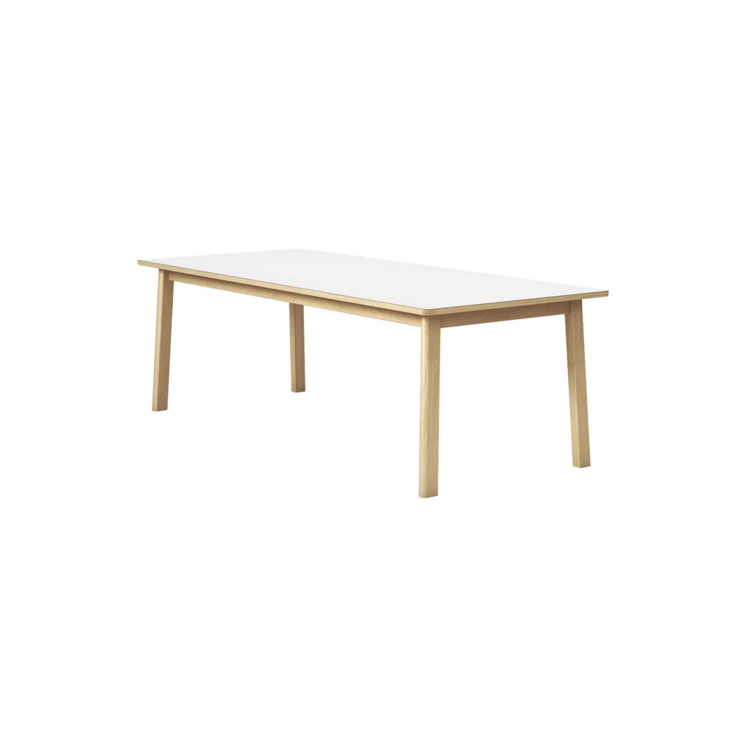 6490 Ana udtræksspisebord 220 cm, white/soap treated oak