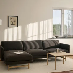 5625 Calmo 3-seater Chaise Sofa, Ecriture 0380/lacquered oak