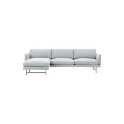 5625 Calmo 3-seater Chaise Sofa, Ecriture 0710/chrome