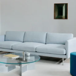 5625 Calmo 3-seater Chaise Sofa, Ecriture 0710/chrome