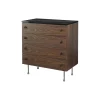 62 Dresser 4 Drawer, walnut/black