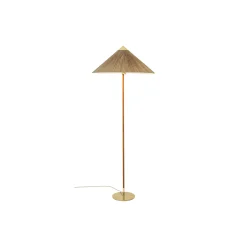 9602 Floor Lamp, brass/bamboo