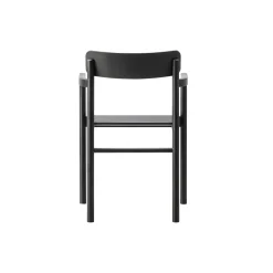 3445 Post spisebordsstol med armlæn, sortlakeret eg