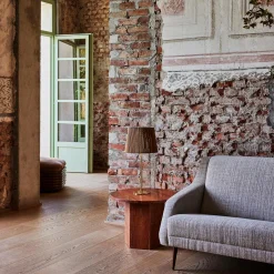 9205 Table Lamp, brass/bamboo