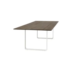 70/70 Table, solid smoked oak/white