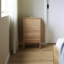 A Line Laundry Box, oiled oak