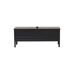 A Line Storage Bench, black