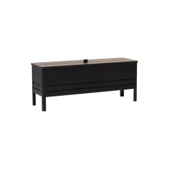 A Line Storage Bench, black