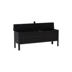 A Line Storage Bench, black