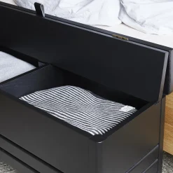 A Line Storage Bench, black
