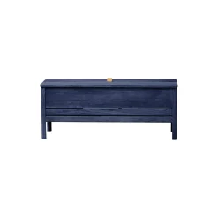 A Line Storage Bench, indigo blue