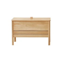 A Line Storage Bench, oak