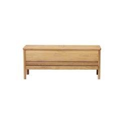 A Line Storage Bench, oak