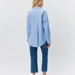 AdaleneSW Shirt, light blue striped