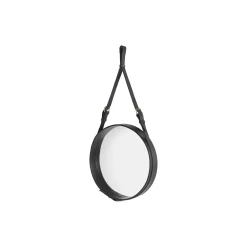 Adnet Circular Wall Mirror, black