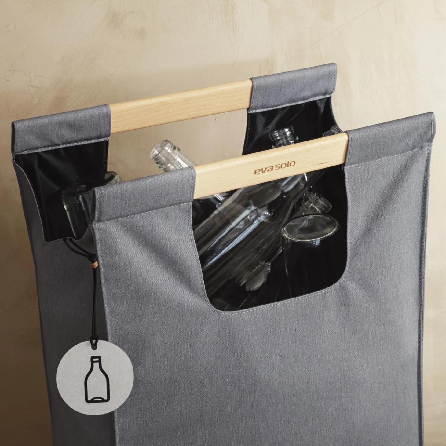 Affaldssorteringstaske, dark grey