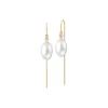Afrodite Chain Earring, gold/white pearl