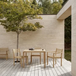 AH502 Outdoor spisbordsstol med armlæn