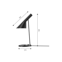 AJ bordlampe, black