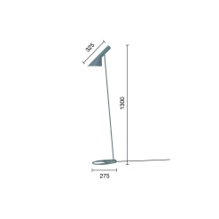 AJ gulvlampe, dusty blue