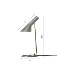 AJ Mini bordlampe, brass/warm grey