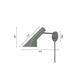 AJ væglampe, warm grey