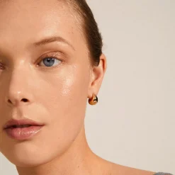 ALEXANE Chunky Mini Øreringe, gold plated