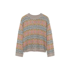 Alpaca Pattern Sweater, multi