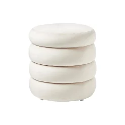 Alto puf med opbevaring, fjøjl off white
