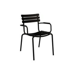 ALUA Dining Chair with Armrest, black
