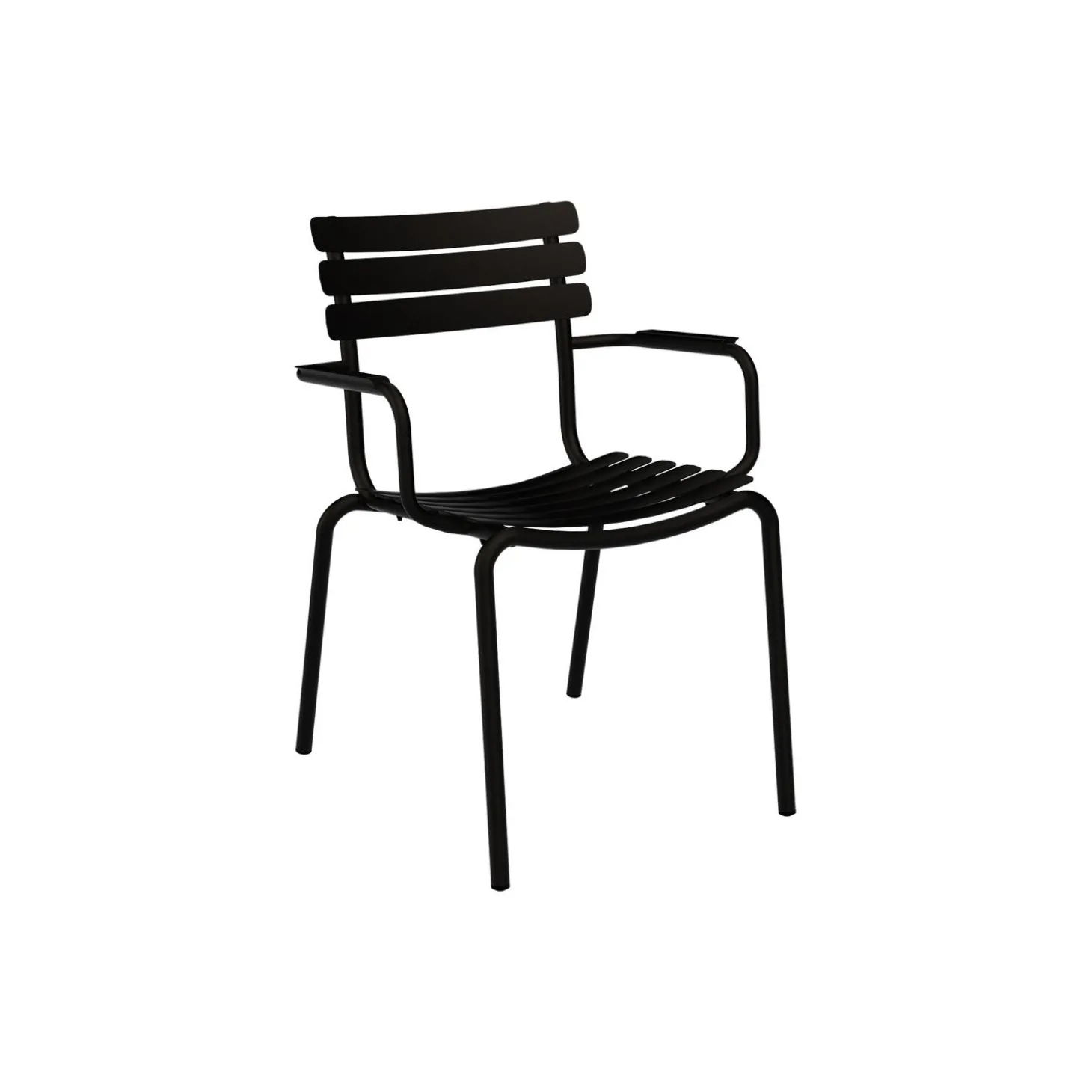 ALUA Dining Chair with Armrest, black