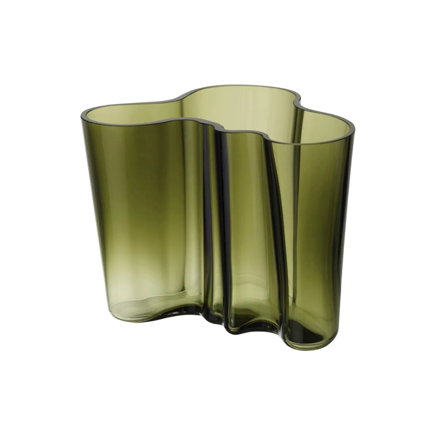 Alvar Aalto vase 16 cm, moss green