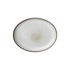 Amera middagstallerken oval, grå