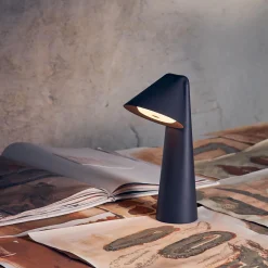 Ami Portable Table Lamp, chocolate clay