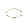 ANET Crystal Armbånd, gold plated