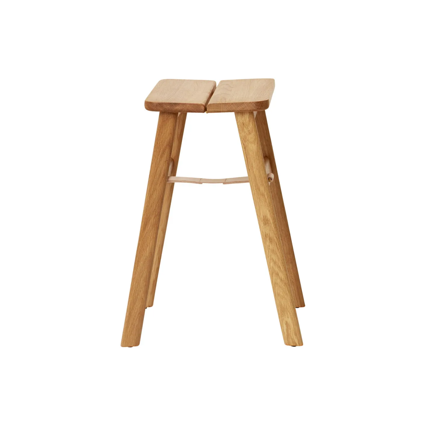 Angle Foldable Stool, oiled oak