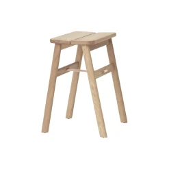 Angle Foldable Stool, white oiled oak