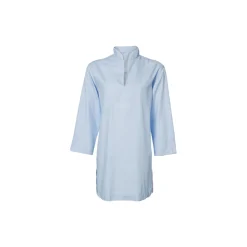 Anna fin strib natskjorte, lyseblå