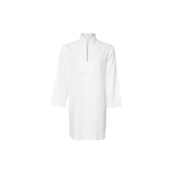 Anna fin strib natskjorte, hvid