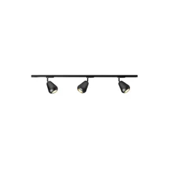 Anoli 3 Spot Track Ceiling Lamp, black/black