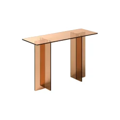 Anouk glaskonsol, brun gennemsigtig