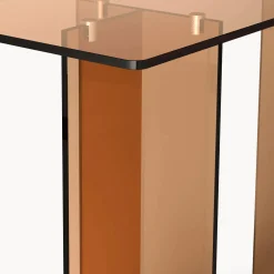 Anouk glaskonsol, brun gennemsigtig