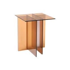 Anouk glassidebord, brun gennemsigtig