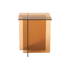 Anouk glassidebord, brun gennemsigtig