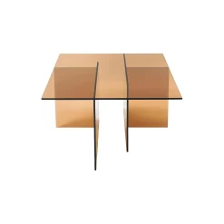 Anouk glassofabord, brun gennemsigtig