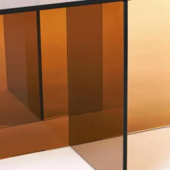 Anouk glassofabord, brun gennemsigtig