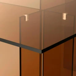 Anouk glasspisebord, brun gennemsigtig