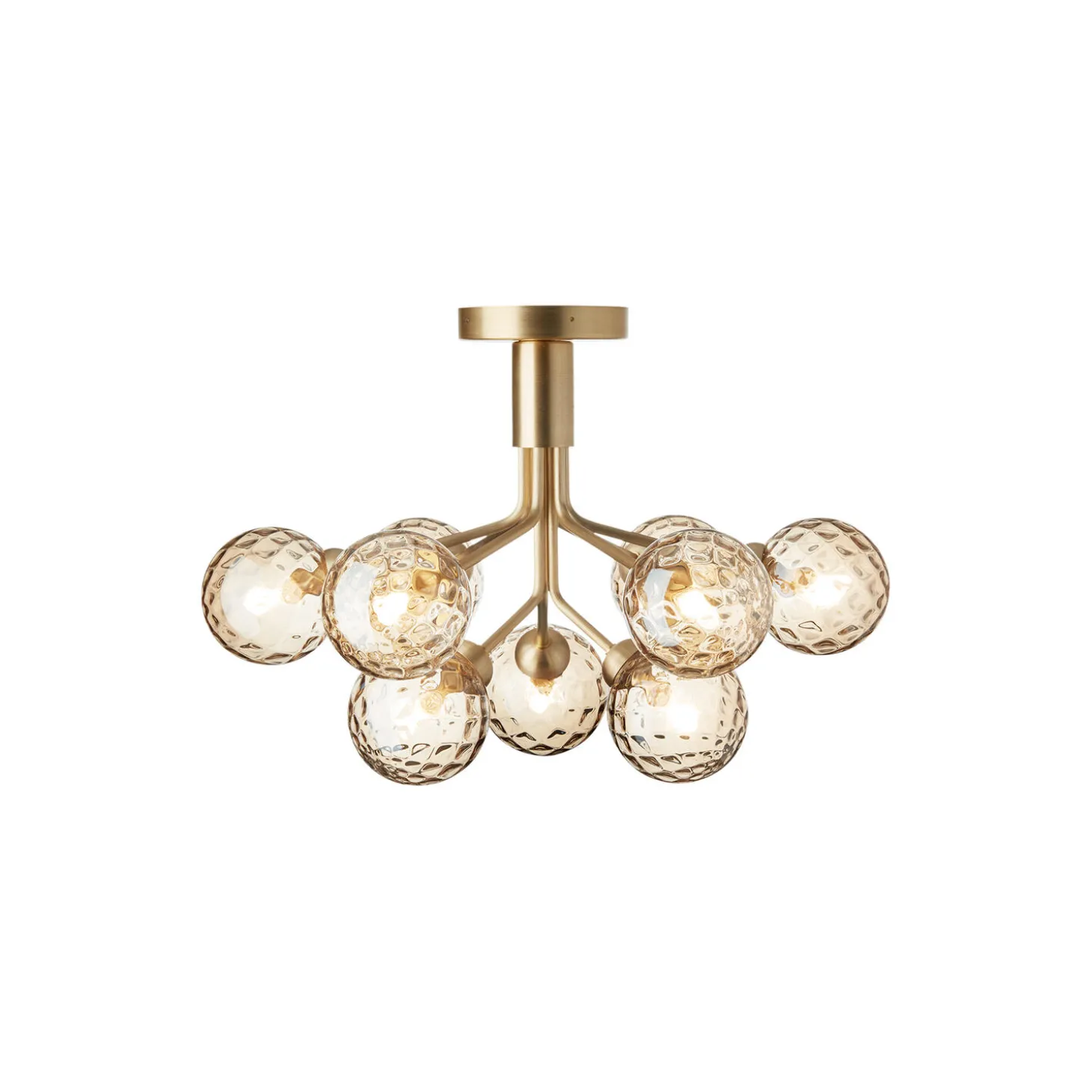 Apiales 9 Ceiling Lamp, brushed brass/optic gold