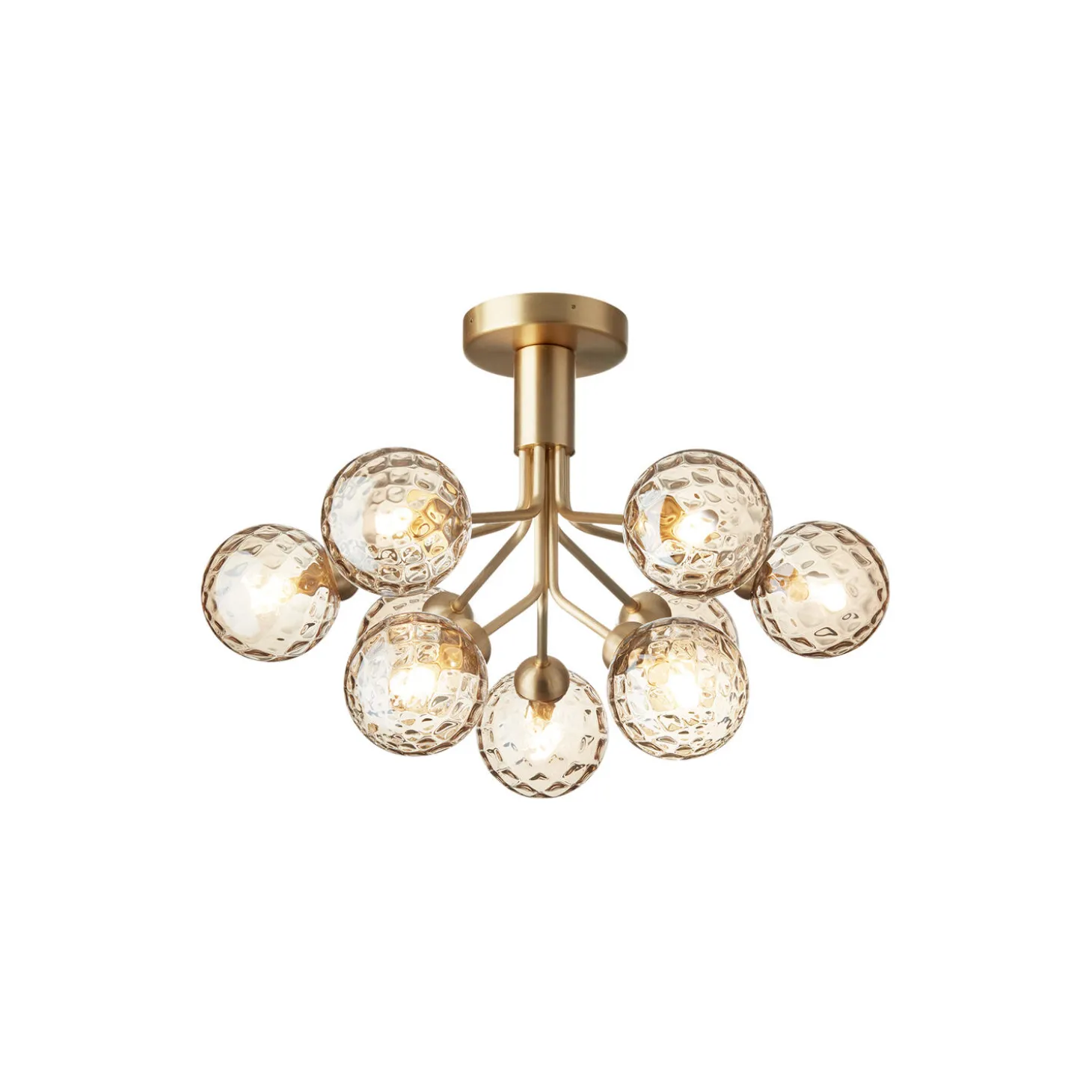 Apiales 9 Ceiling Lamp, brushed brass/optic gold