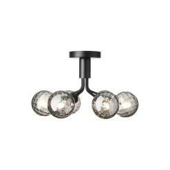 Apiales 6 Ceiling Lamp, satin black/optic smoked